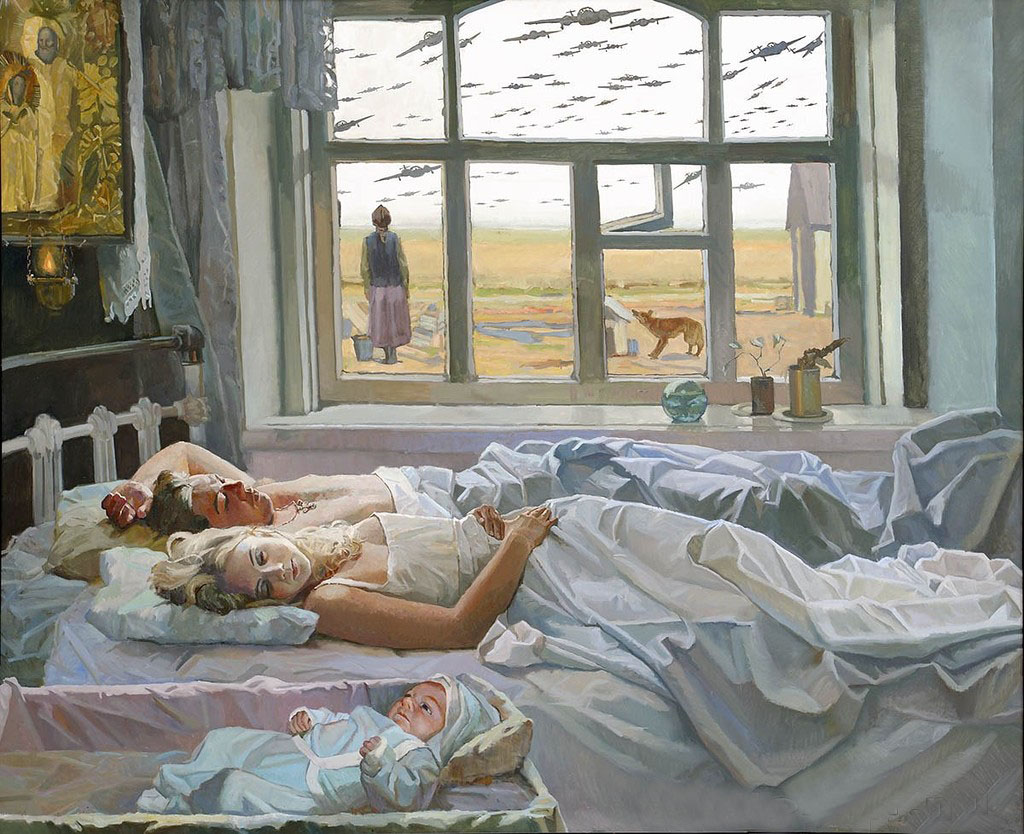 1024x834, 238 Kb / картина, налёт, утро, 22 июня, Великая Отечественная война