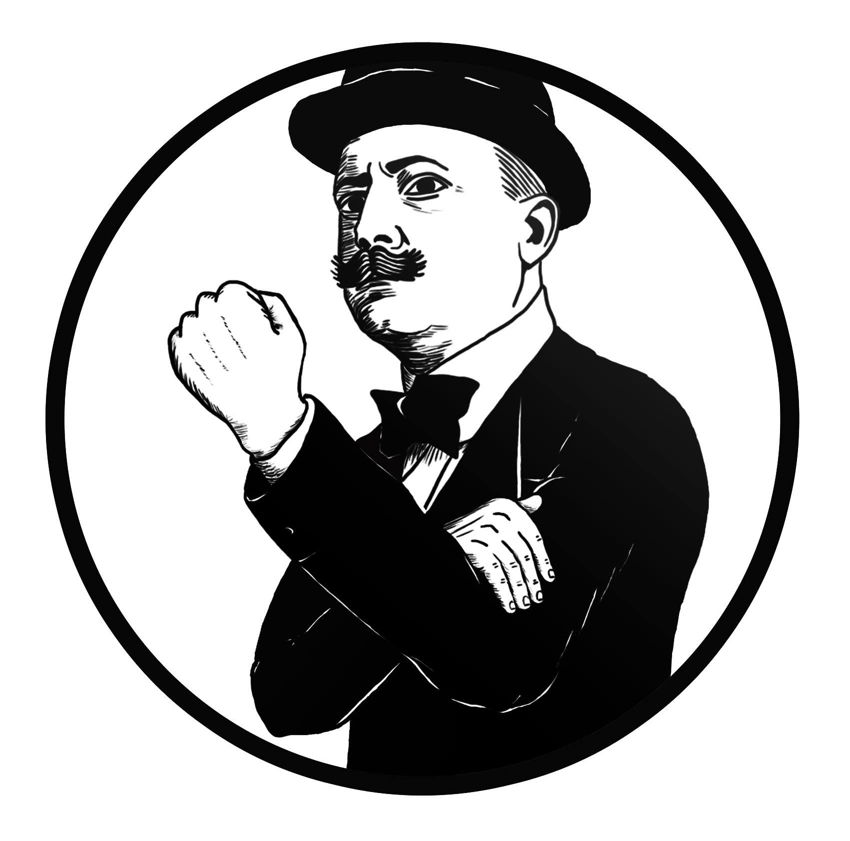 1701x1684, 133 Kb / котелок, усы, бабочка, хер, кулак