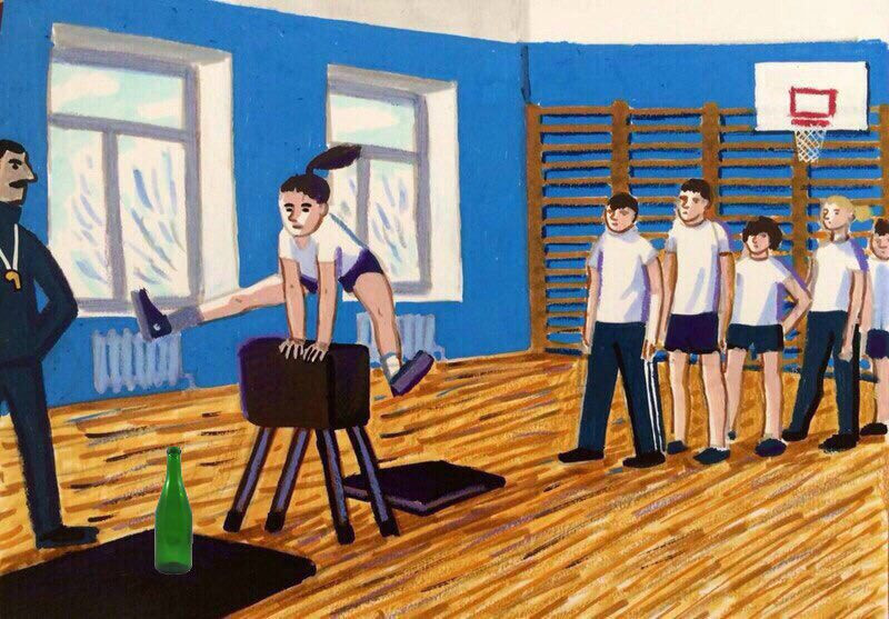 800x557, 174 Kb / бутылка, конь, упражнения, физкультура, баскетбол