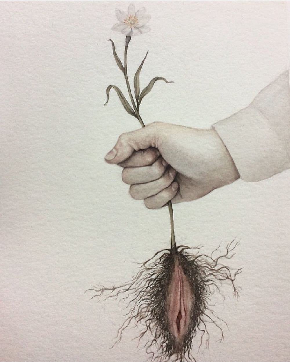 1000x1250, 102 Kb / рука, корень, цветок, вагина