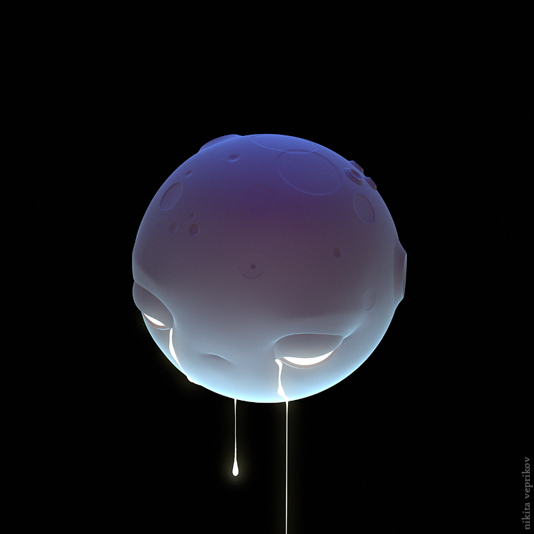 777x777, 388 Kb / луна, слёзы, Никита Веприков