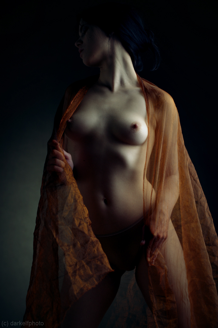 720x1080, 219 Kb / оранжевый платок, darkelfphoto, брюнетка