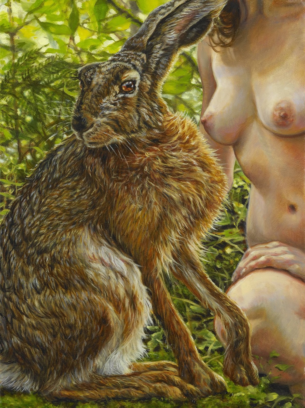 1198x1600, 603 Kb / заяц, девка, рисунок