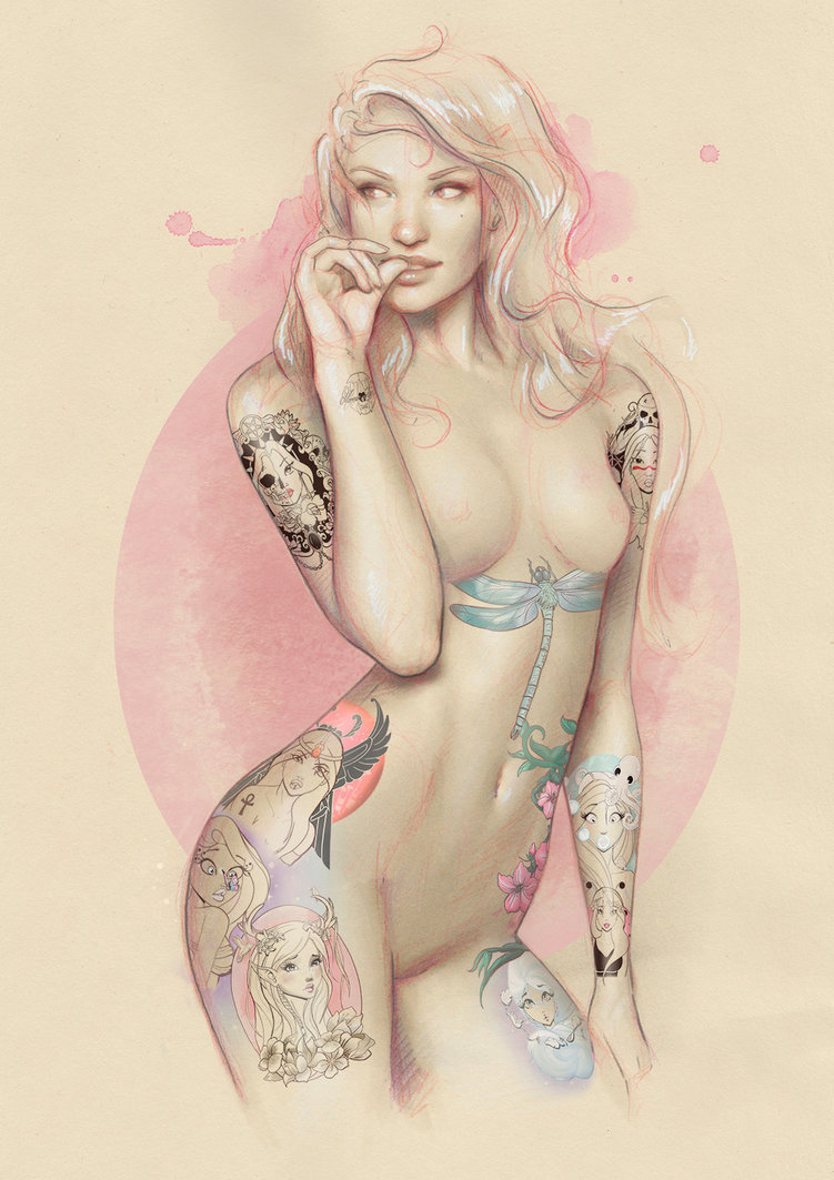 751x1063, 142 Kb / тату, стрекоза, рисунок