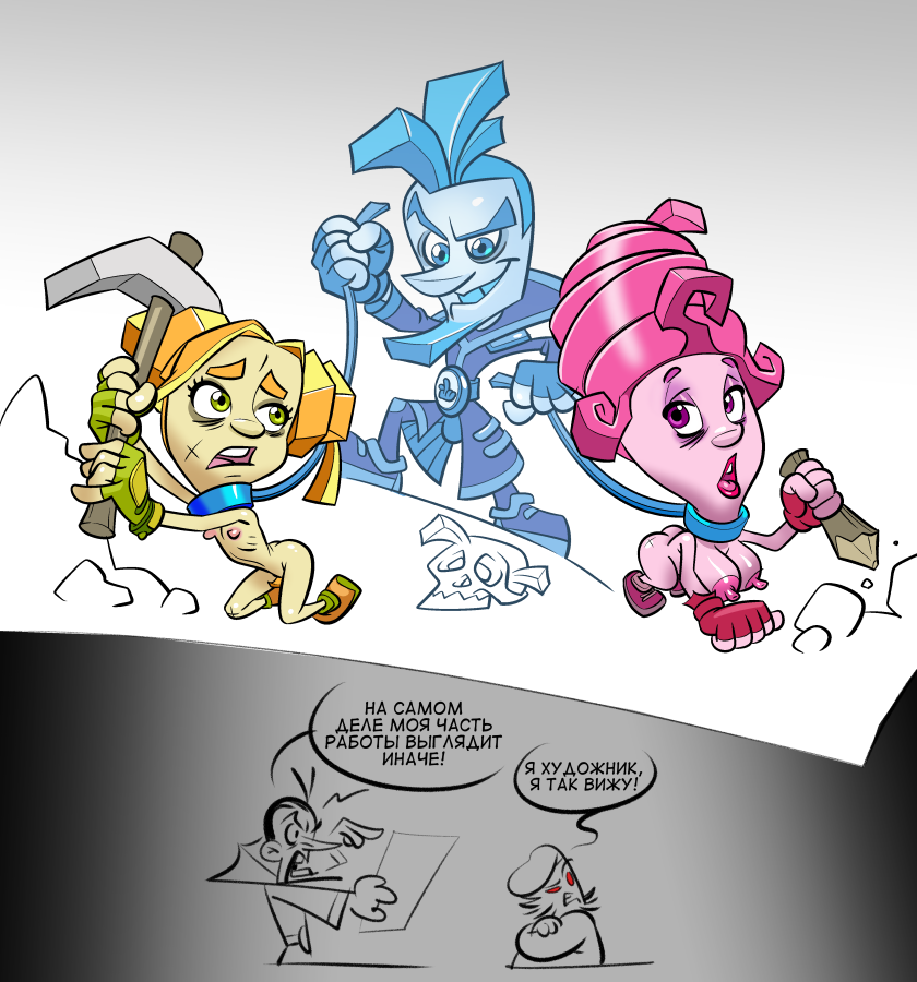 840x900, 385 Kb / фиксики, Даня, dahr, Даниил Кузьмичёв, Мася, Шпуля