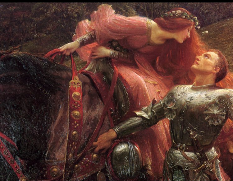 750x585, 94 Kb / конь, женщина, красное, рыжая, воин, латы, меч, венок, картина