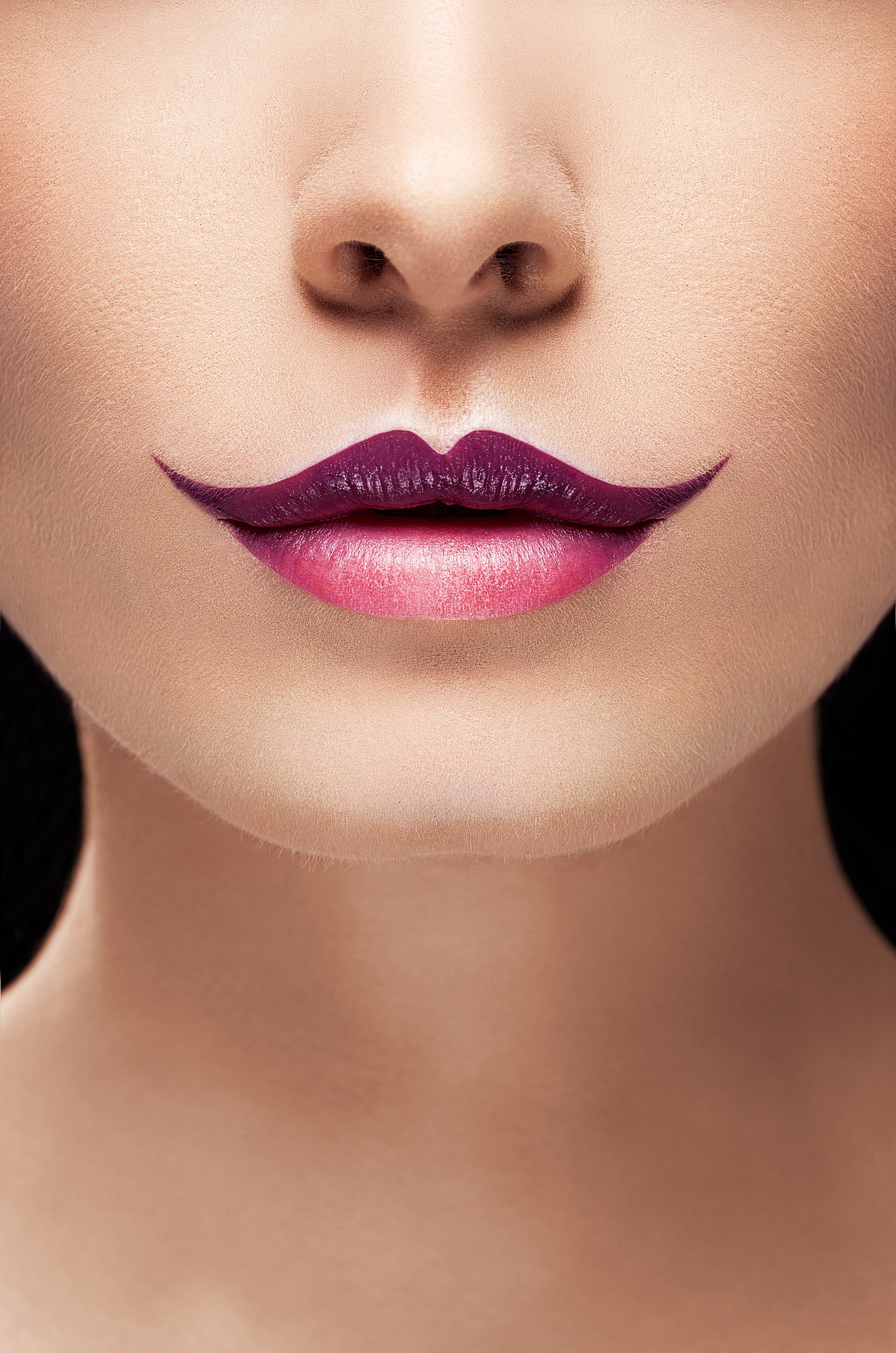 1440x2174, 624 Kb / губы, усы, улыбка, макияж