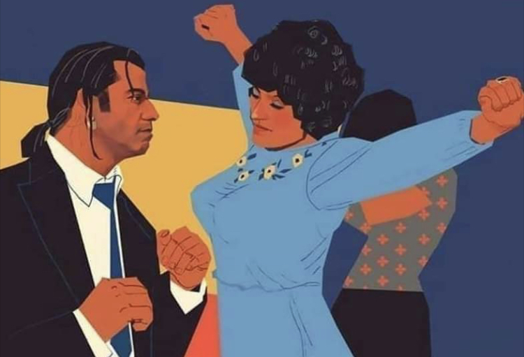 750x511, 216 Kb / траволта, криминальное чтиво, Афоня, энергичный танец