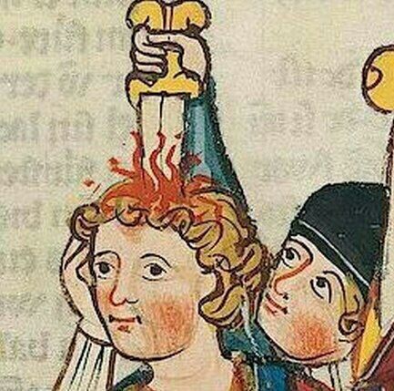 433x429, 54 Kb / кинжал, голова, средневековье