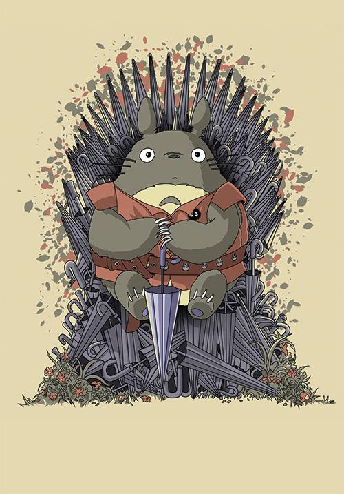 500x717, 216 Kb / тоторо, игра престолов, трон, зонты