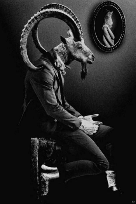 466x700, 33 Kb / козел, стул, портрет, ч/б