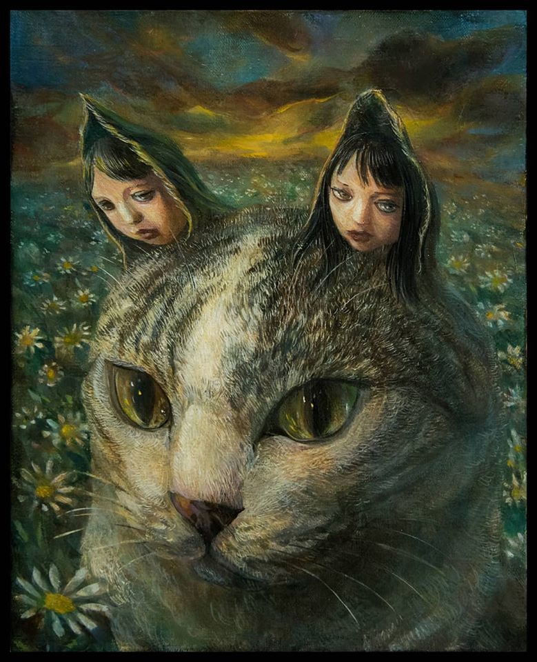 779x960, 152 Kb / кошка, уши, лицо, рисунок