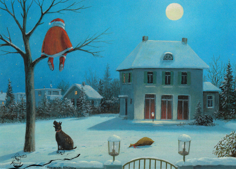 1000x717, 187 Kb / собака, санта, мешок, новый год