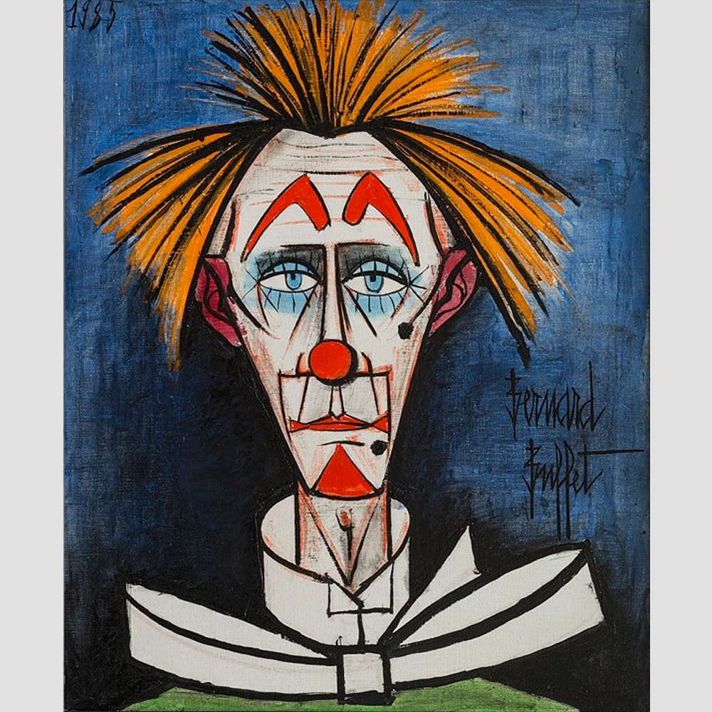1000x1000, 362 Kb / клоун, рисунок, bernard buffet