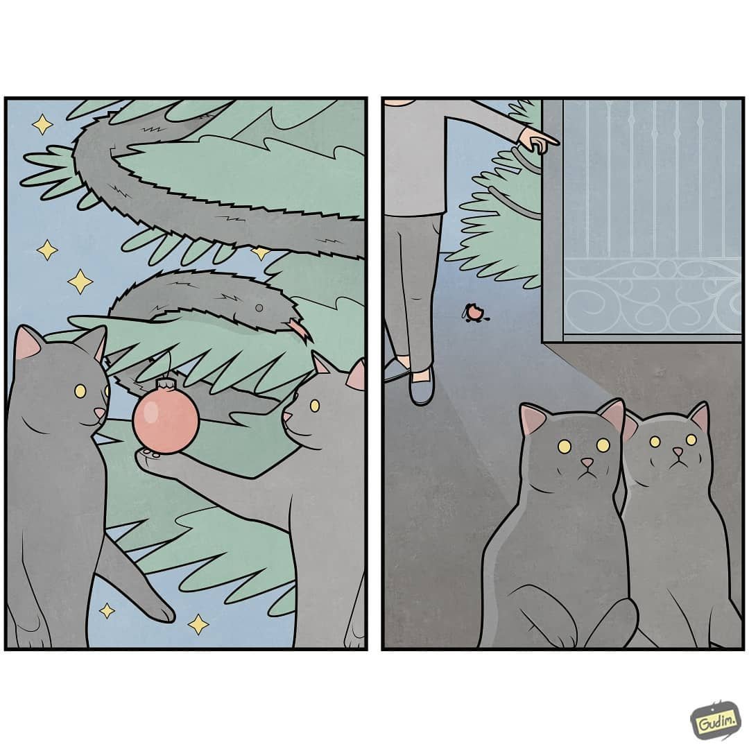 1080x1080, 101 Kb / елка, змея, коты, шарик, изгнание из рая, адам, ева