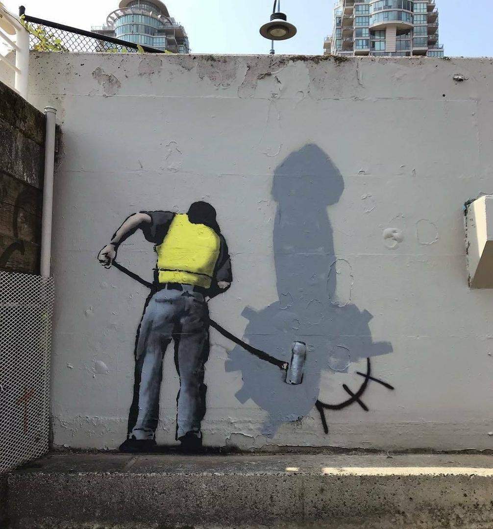1006x1080, 393 Kb / хуй, граффити, коммунальщик, дворник, краска