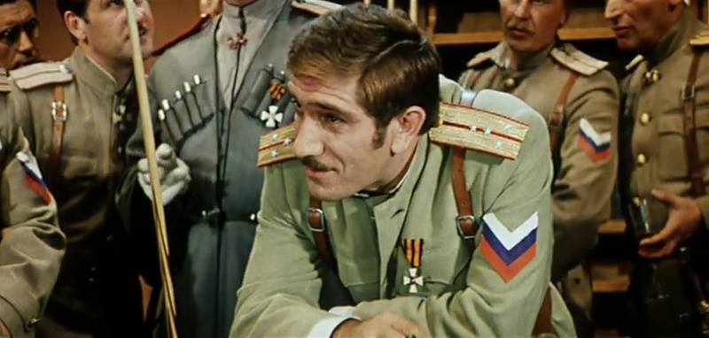 800x382, 41 Kb / триколор, георгиевская лента, джигарханян, политота, неуловимые мстители, офицер, белогвардеец