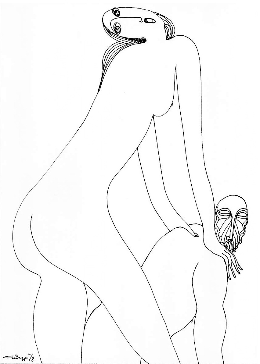 852x1194, 113 Kb / пара, рисунок, ч/б, Наездница, Сидур Вадим