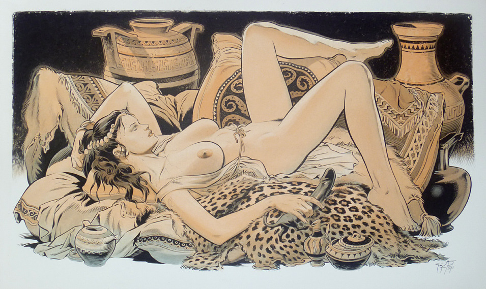 955x569, 262 Kb / девка, шкура, леопард, дилдо, мышь, рисунок