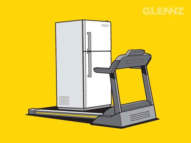 640x480, 97 Kb / холодильник, беговая дорожка