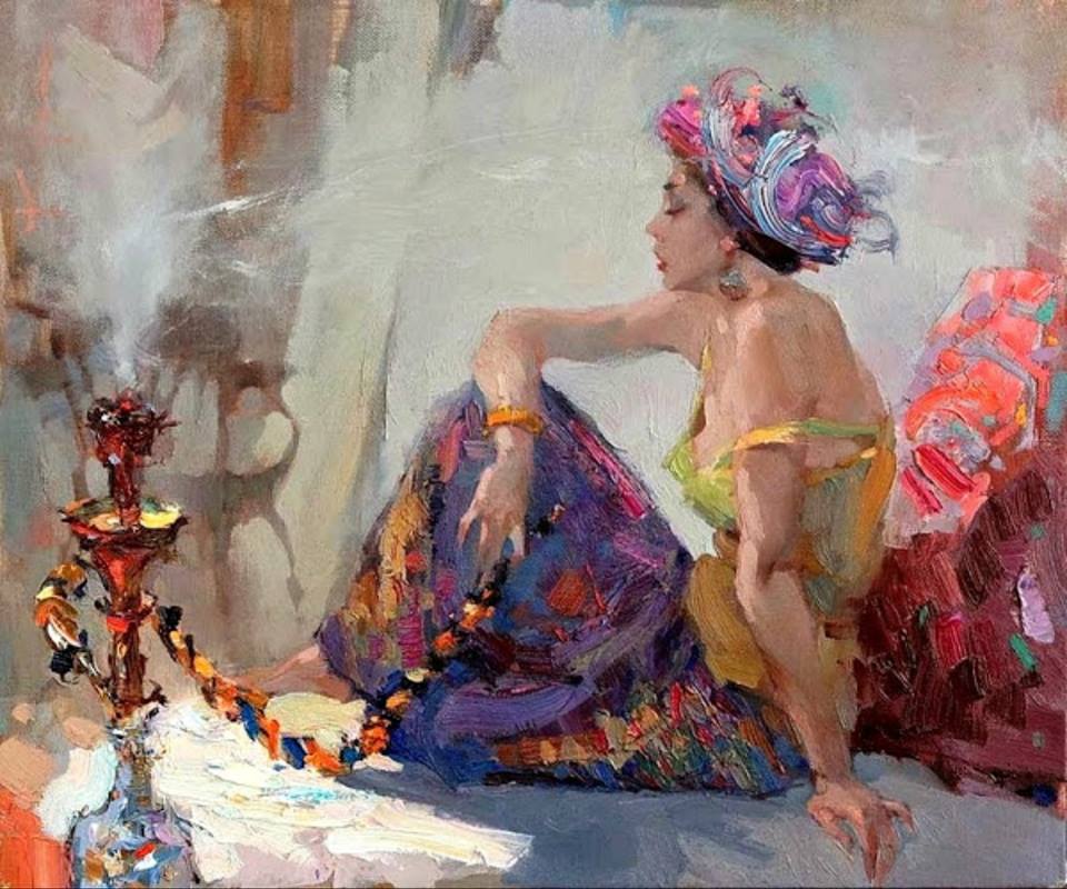 960x800, 114 Kb / Картина, кальян, масло, мазня