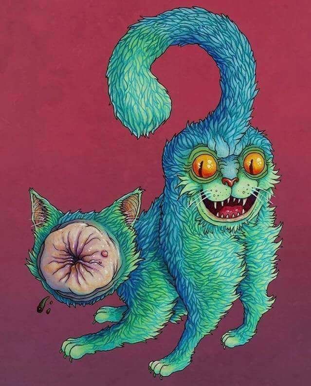 639x793, 76 Kb / кот, хвост, анус, рисунок