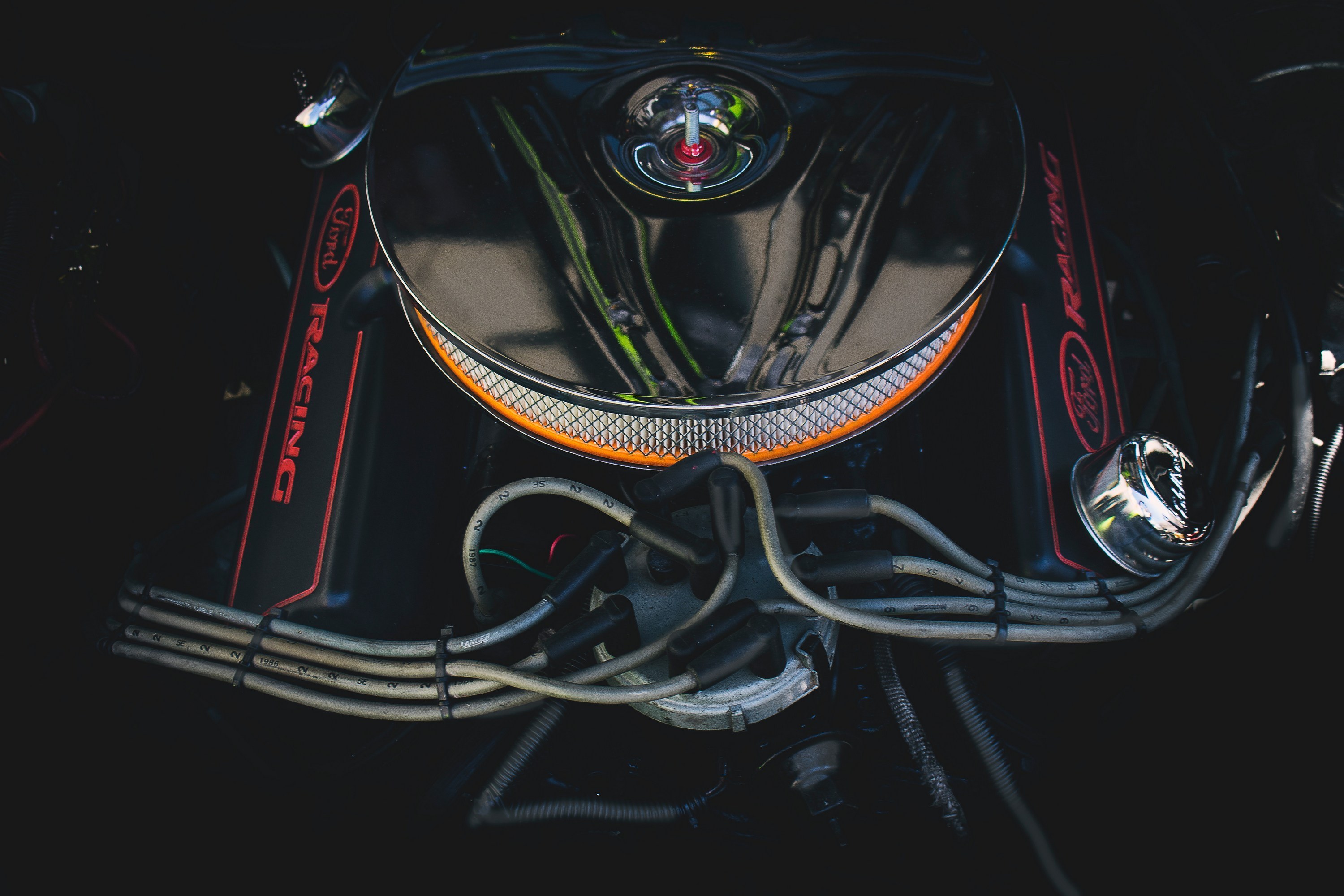 3000x2000, 635 Kb / автомобиль, форд, карбюратор, катушки зажигания, воздушный фильтр, высоковольтные провода, двигатель