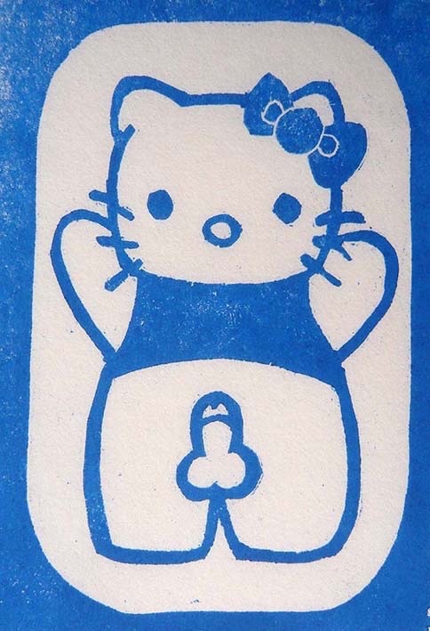 484x709, 77 Kb / котик, бантик, рисунок