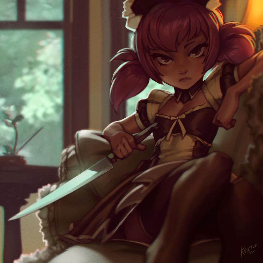 900x900, 63 Kb / Mika, платье, нож, диван, окно, KNKL