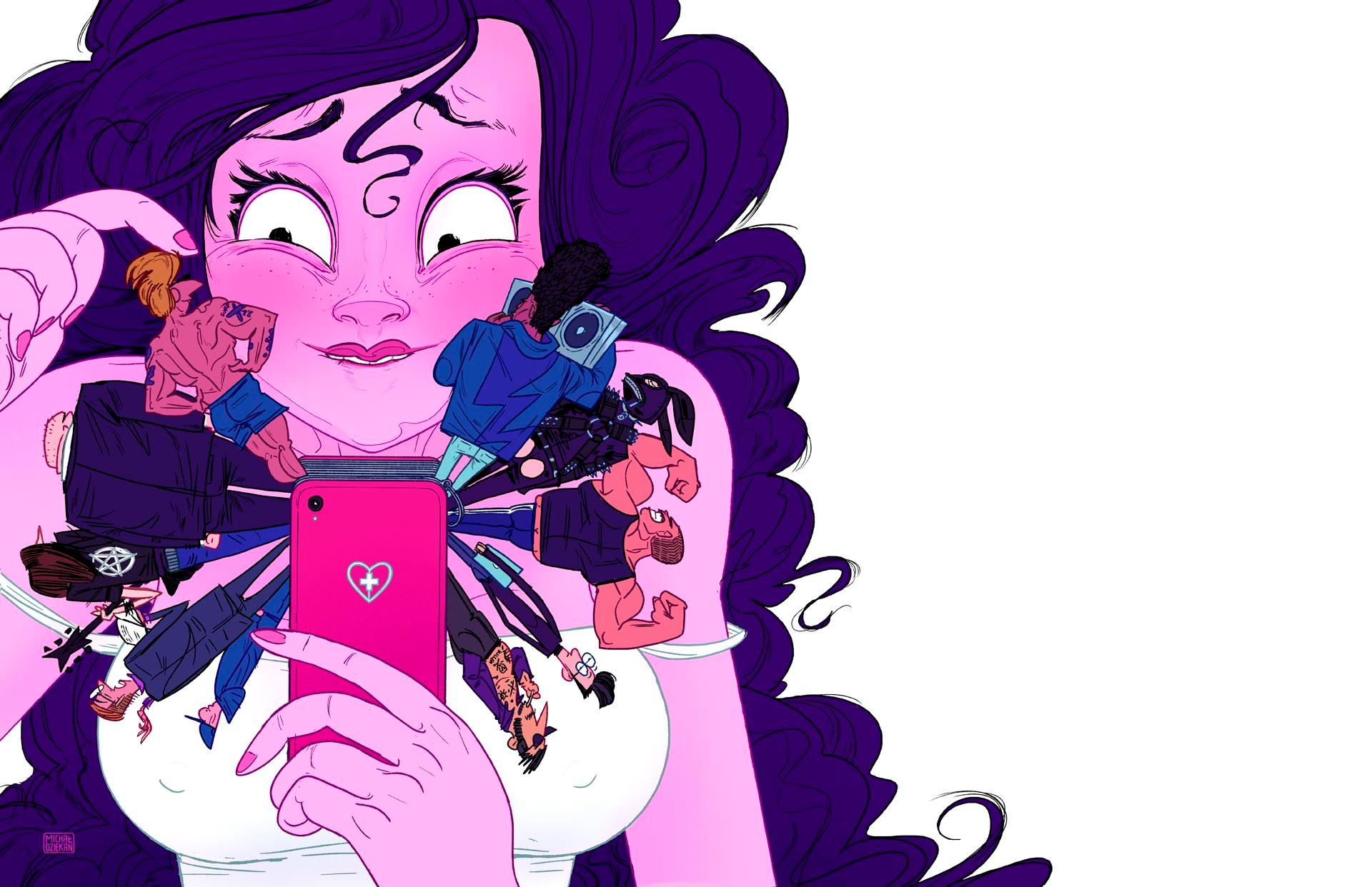 1920x1242, 226 Kb / Tinder-Girl, Michal Dziekan для Wysokie Obcasy, телефон, фото, девушка