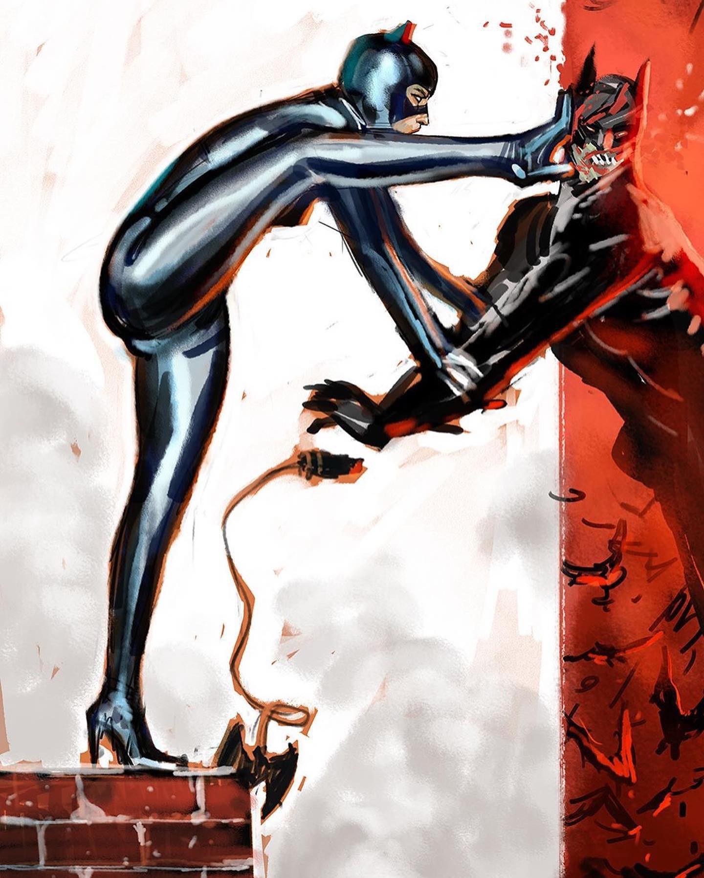 1440x1795, 234 Kb / Бэтмен, Женщина-Кошка, виктор калвачёв