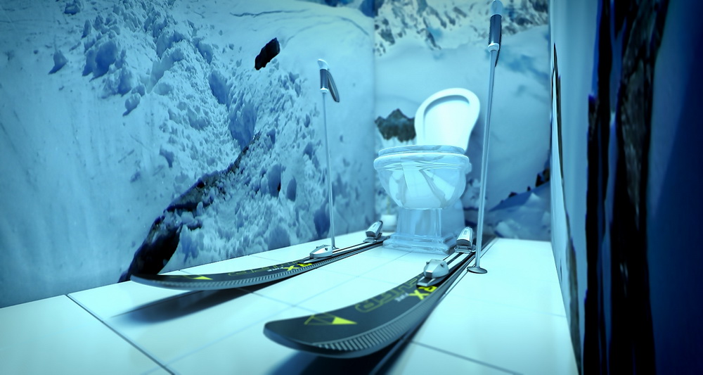 1000x533, 153 Kb / туалет, лыжи, снег