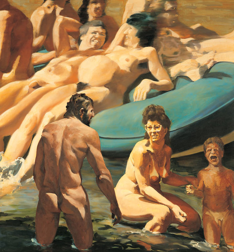 750x808, 139 Kb / люди, пляж, нудисты, беременная, рисунок