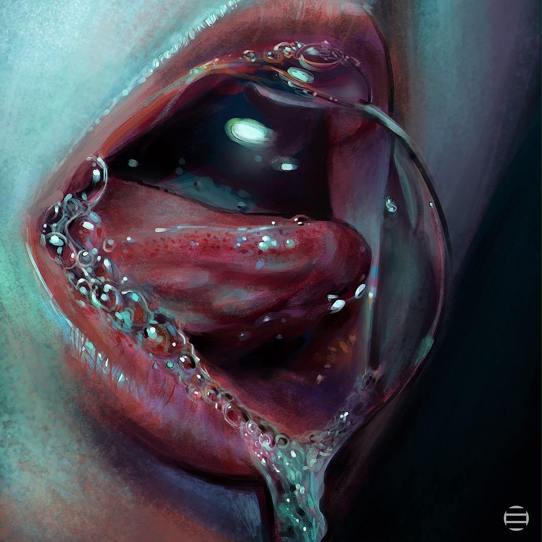 1059x1059, 117 Kb / рот, слюна, язык, пузырь, рисунок