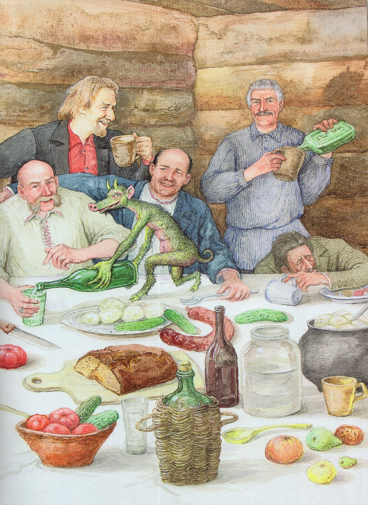 719x985, 453 Kb / пьянка, черт, застолье