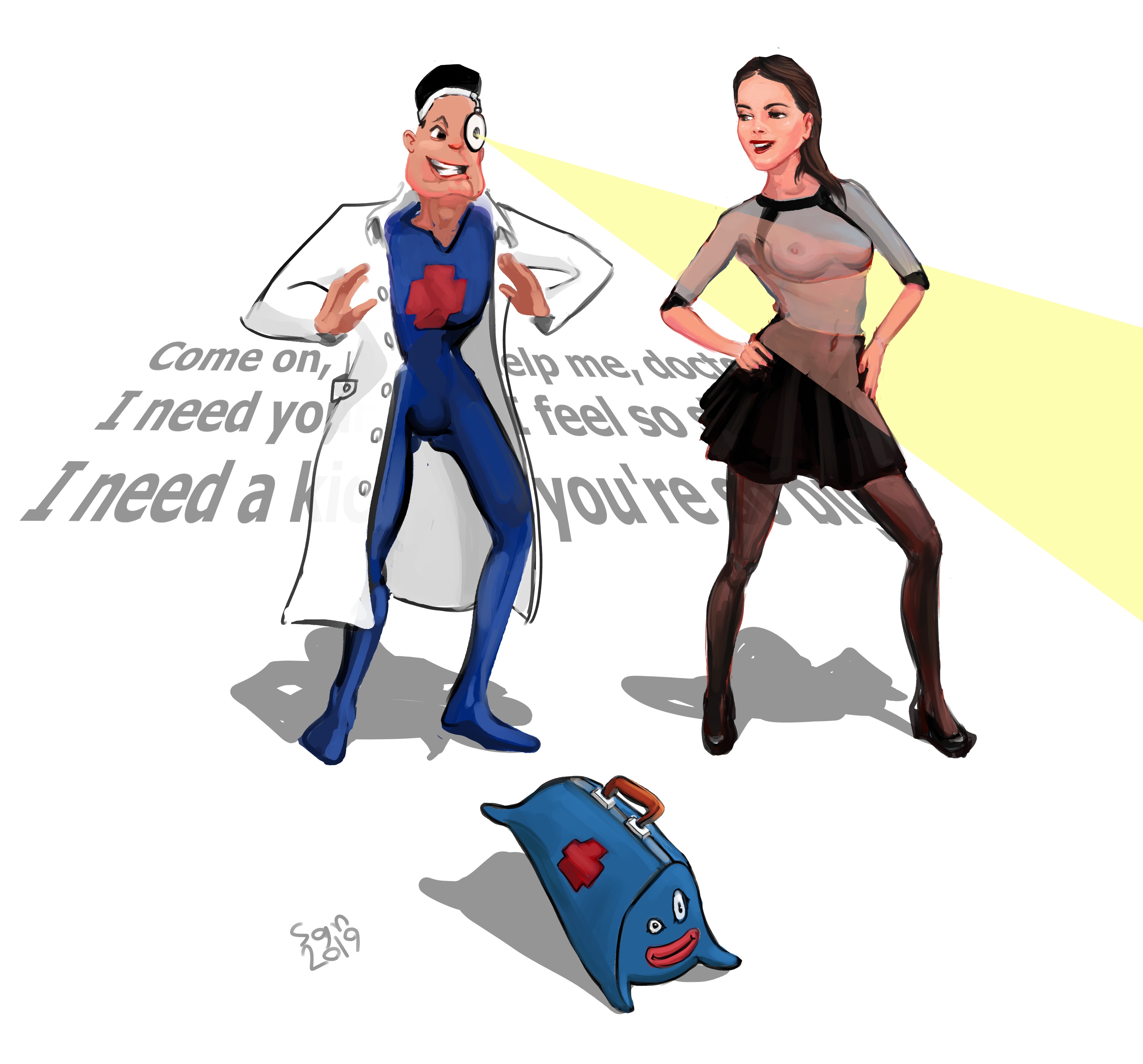 3216x2994, 620 Kb / e-rotic, Doctor Dick, танец в классе, shaggy_nik, sgn