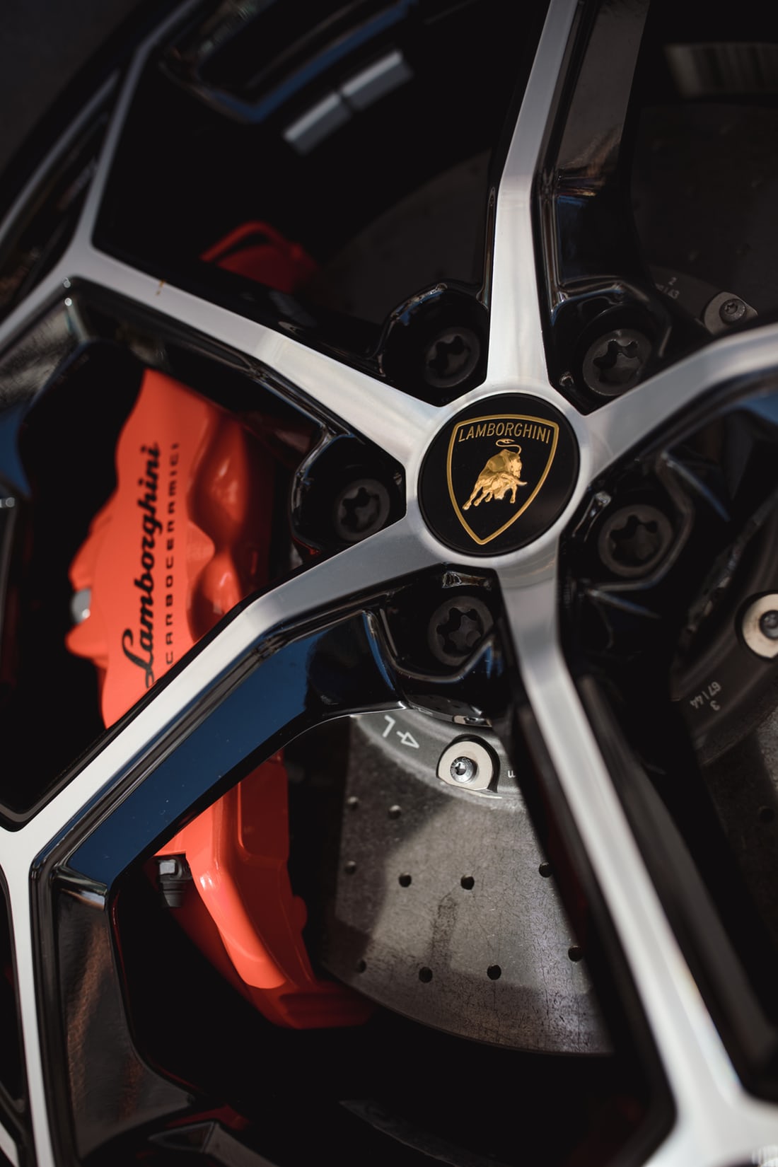 1100x1650, 146 Kb / колесо, диск, суппорт, колодки, тормоза, ламборгини, автомобиль, винт