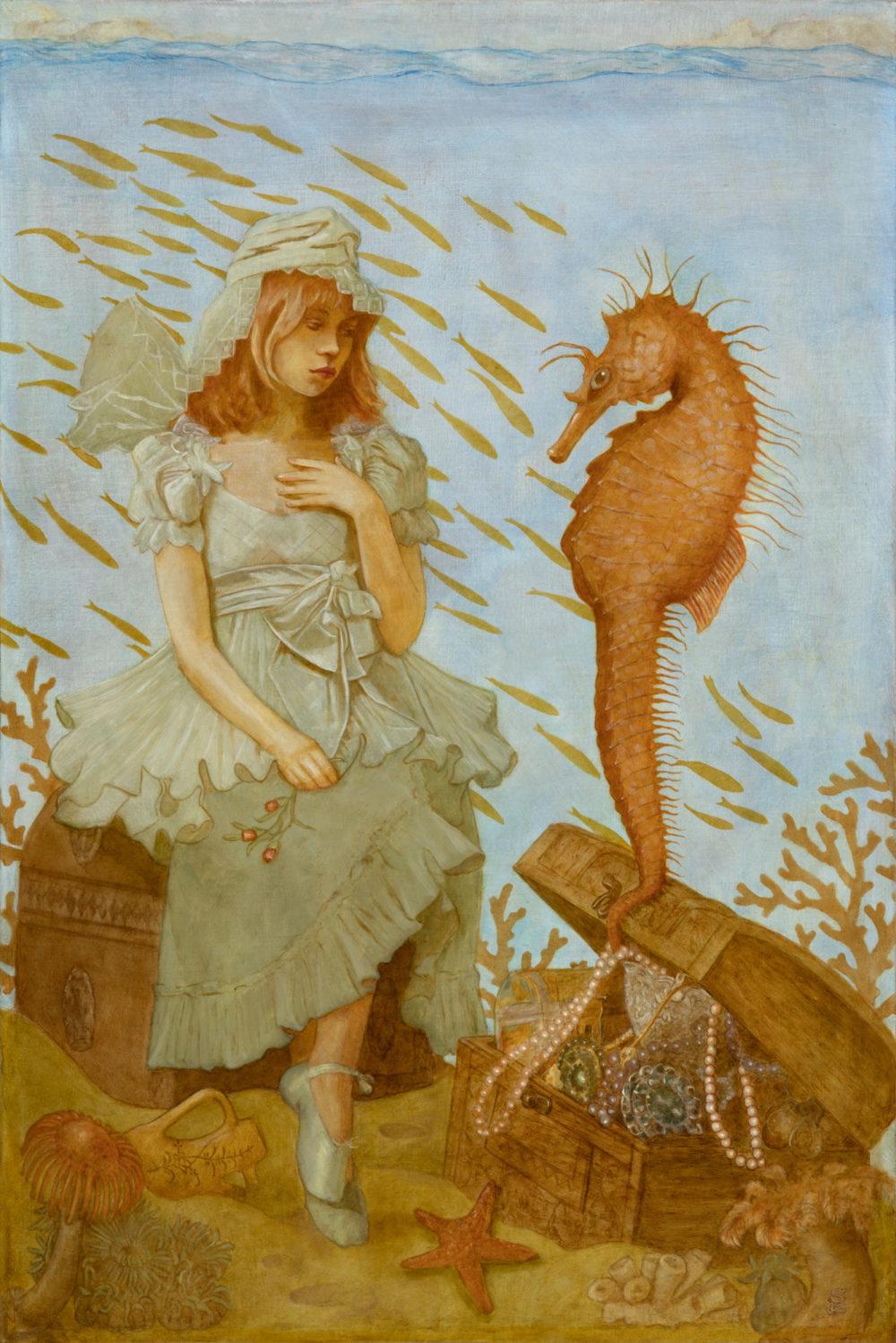 1000x1499, 315 Kb / девка, морской, конёк, пуанты, сокровища, рисунок