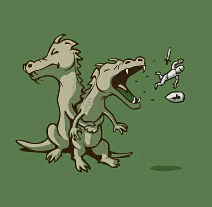 720x701, 27 Kb / дракон, рыцарь, подавился, поперхнулся