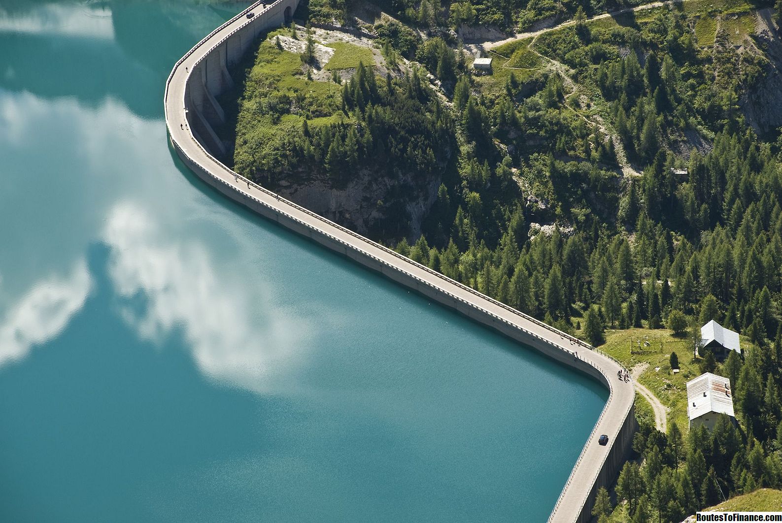 1587x1062, 355 Kb / дамба, плотина, водохранилище, горы, Озеро Федайя, Италия, Альпы