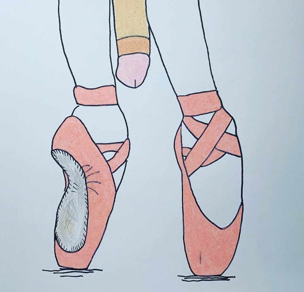1242x1195, 132 Kb / Балет, пуанты, рисунок, хуй