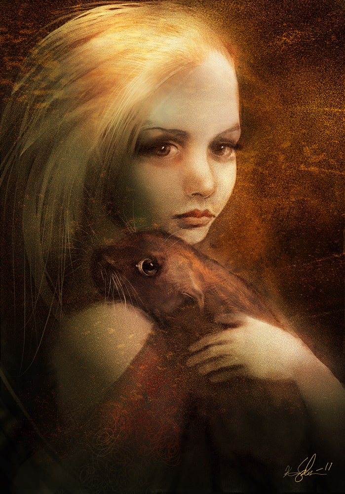 699x1000, 187 Kb / девка, тюлень, морской котик, рисунок