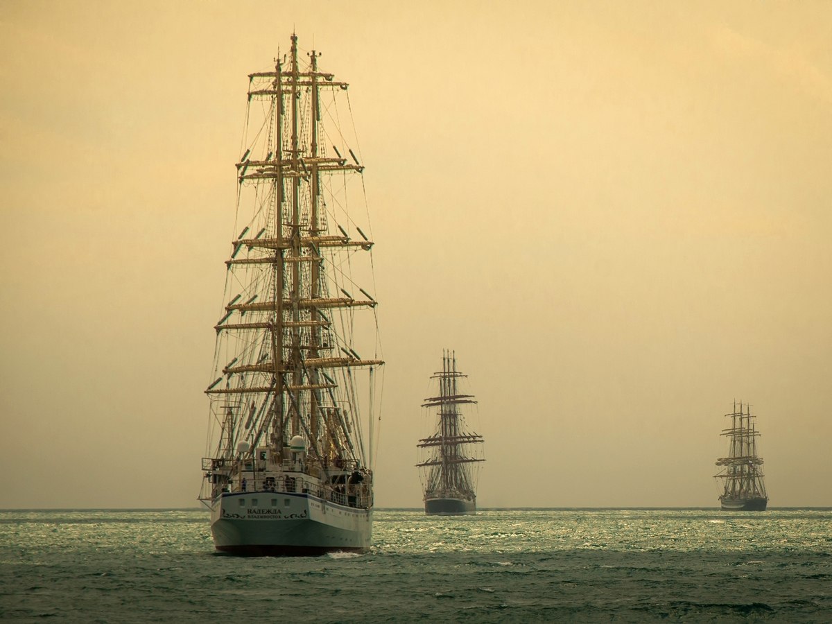 1200x900, 146 Kb / Надежда, Седов, Крузенштерн, парусник