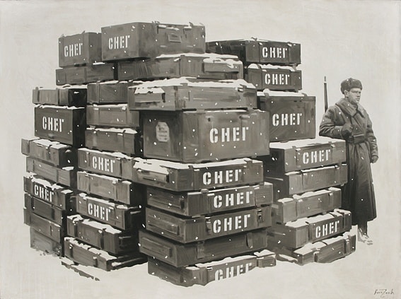 567x423, 58 Kb / ящики, охрана, боец, снег, Ринат Волигамси