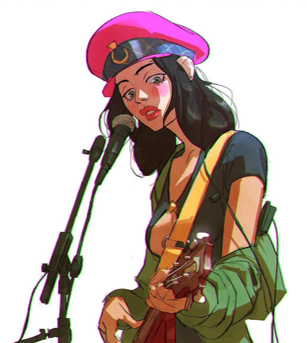 1024x1143, 119 Kb / Ramonn90, гитара, микрофон, фуражка