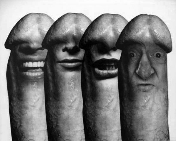 600x483, 58 Kb / члены, рожицы, ч/б