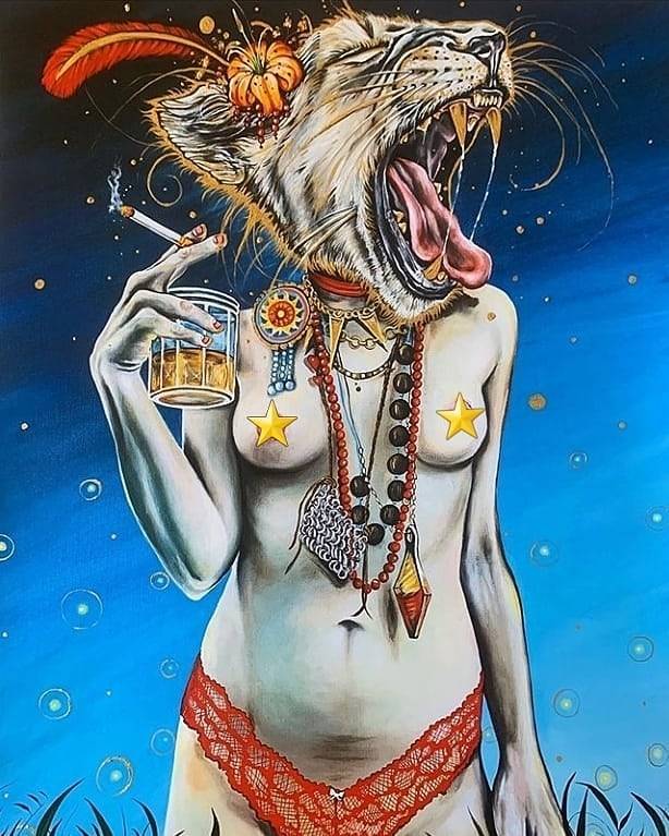 614x767, 90 Kb / девка, голова, сигарета, бухлишко, фенечки, рисунок