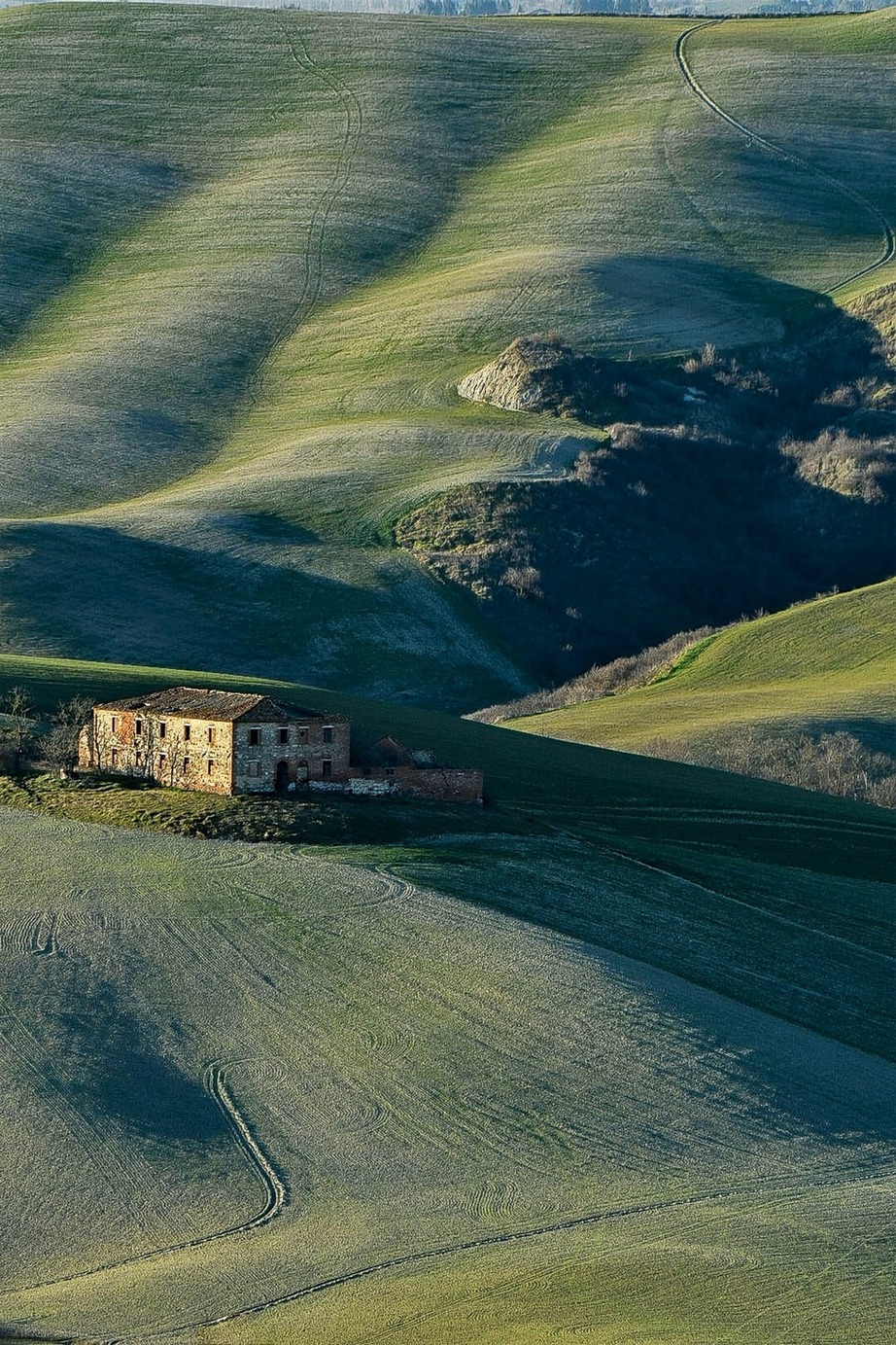 922x1383, 558 Kb / поле, луг, трава, дом, здание