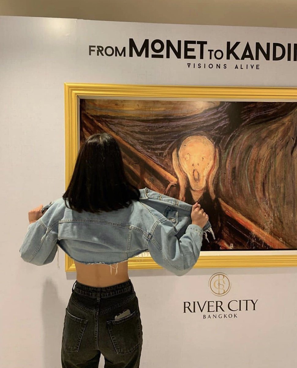 970x1200, 148 Kb / Картина, крик, девушка, джинсовка