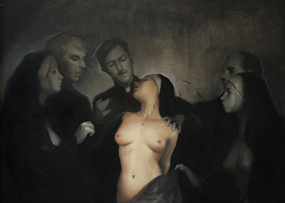 1000x714, 94 Kb / монашки, священник, колоратка, рисунок